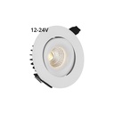 LEDlife 9W Indbygningsspot - Hul: Ø9,5 cm, Mål: Ø11,5 cm, RA90, Hvid Kant, 12V-24V