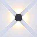 V-Tac 4W LED udendørs væglampe - Rund, IP65, inkl. lyskilde