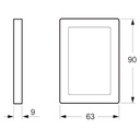 LK Fuga ramme BASE 63 1½m - hvid