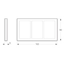 LK Fuga ramme BASE 63 3x1½m - hvid