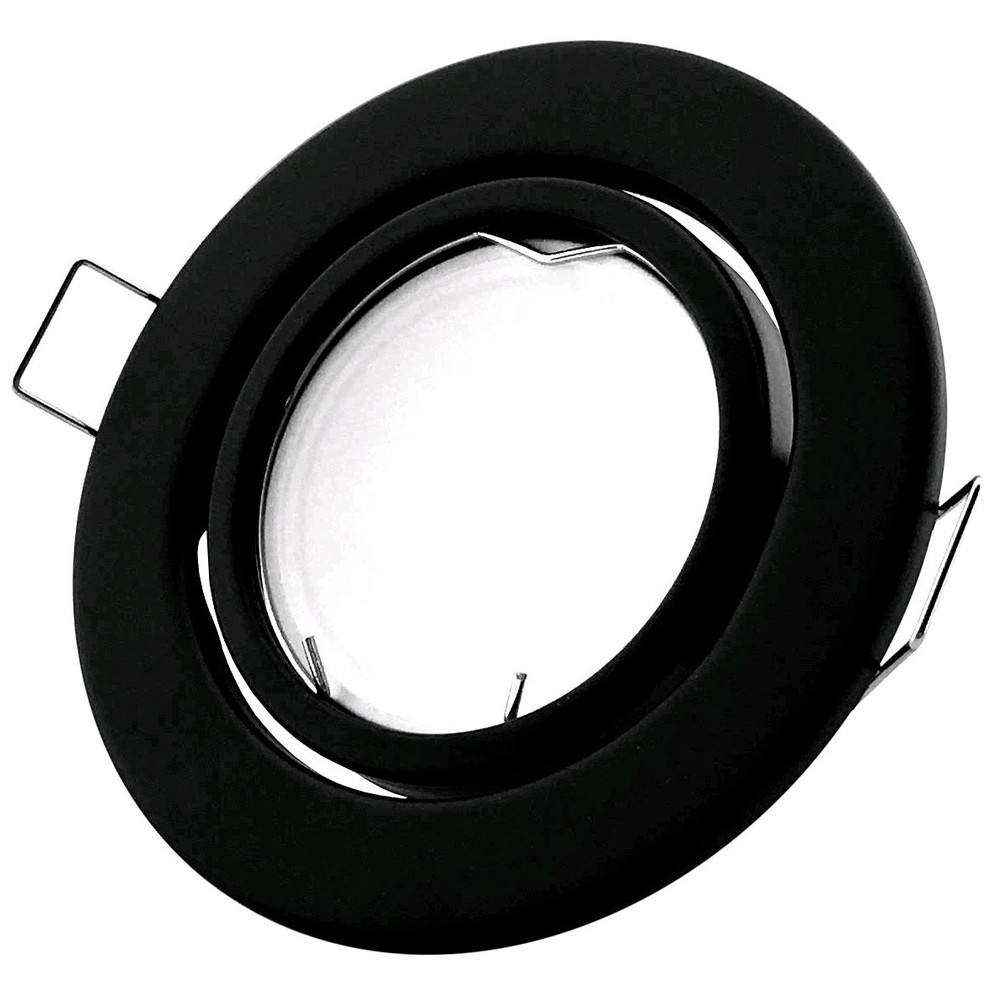 Downlight kit uden lyskilde - Hul: Ø7 cm, Mål: Ø9 cm, sort, vælg MR16 eller GU10 fatning