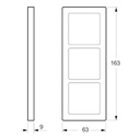 LK Fuga ramme BASE 63 3x1m - hvid