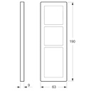 LK Fuga ramme BASE 63 3½m - hvid