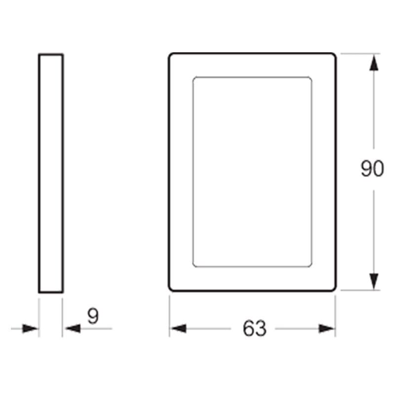 LK Fuga ramme BASE 63 1½m - lysegrå