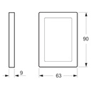 LK Fuga ramme BASE 63 1½m - lysegrå