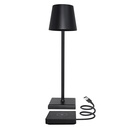 Candela LED bordlampe med trådløs opladning - Sort, IP54, touch dæmpbar