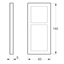 LK Fuga ramme BASE 63 2½m - lysegrå