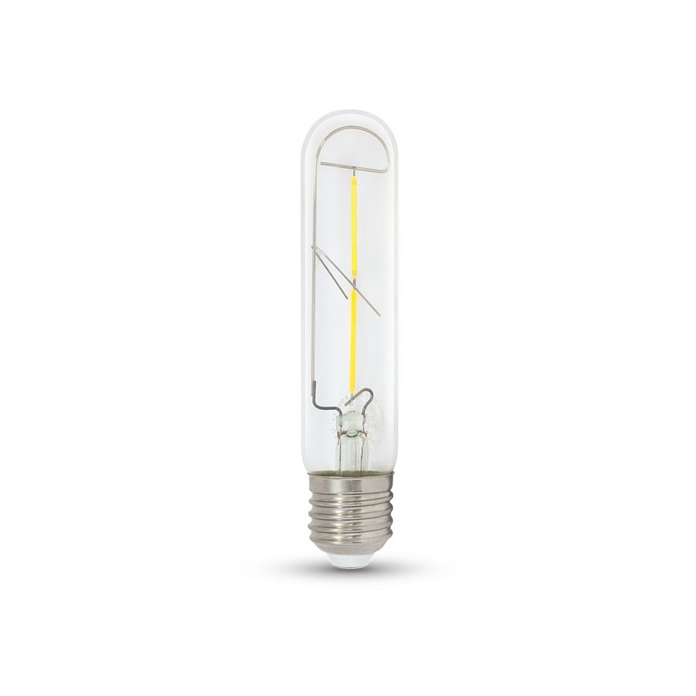 V-Tac 2W LED pære - Kultråd, T30, E27 - Erstatter 20W - 200lm - Energieffektiv belysning til dekoration og stemning