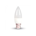 V-Tac 6W LED kertepære - Erstatter 40W, B22 fatning, 230V, 470lm, RA80