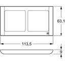 LK Fuga ramme SOFT 63 2x1m vandret - koksgrå
