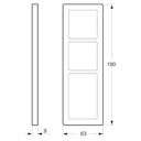 LK Fuga ramme BASE 63 3½m - lysegrå