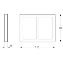 LK Fuga ramme BASE 63 2x1½m - lysegrå