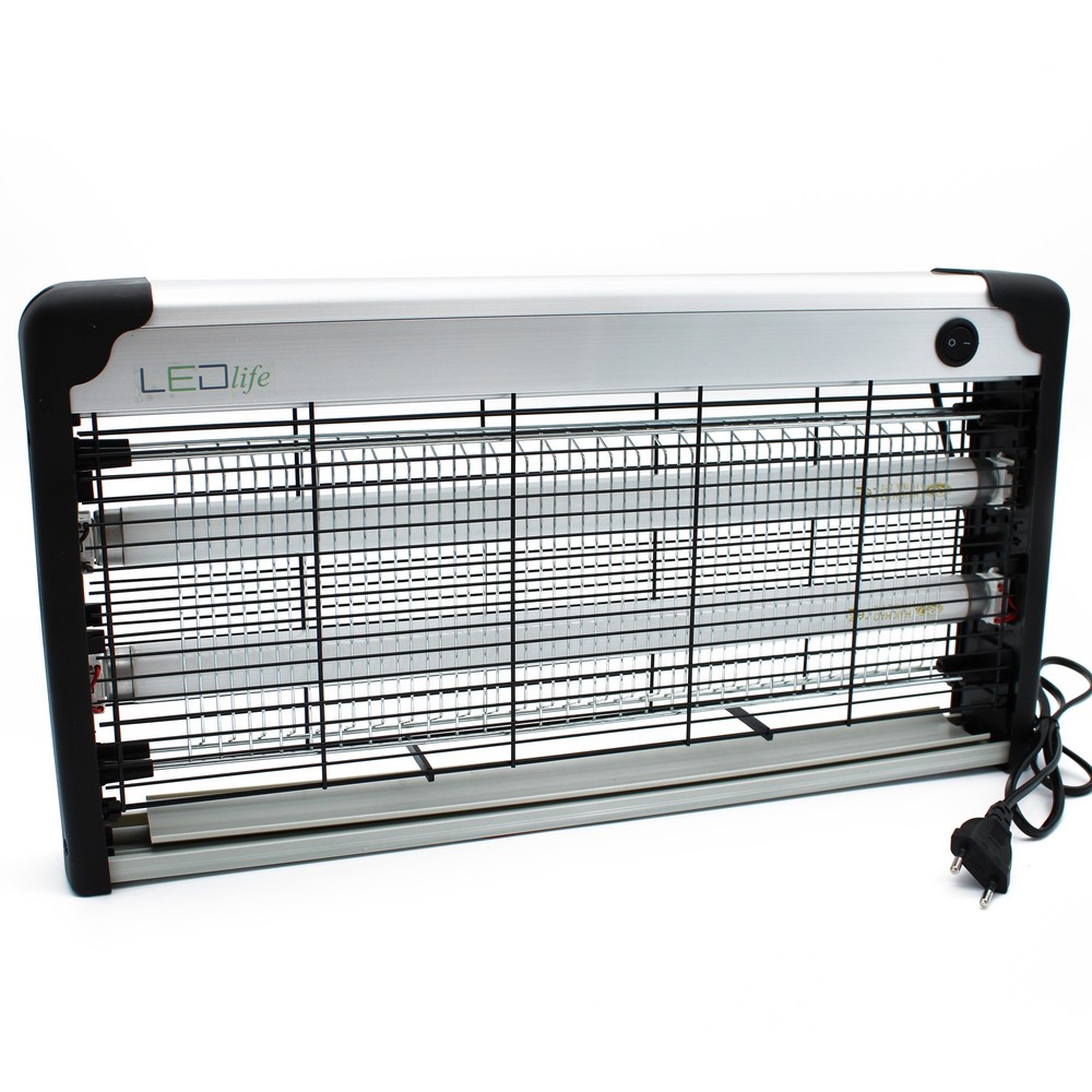 LEDlife insektlampe - 2x15W, indendørs, UV-lys, dækker 100m2, effekt 30W