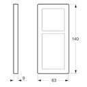 LK Fuga ramme BASE 63 2½m - koksgrå