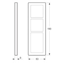 LK Fuga ramme BASE 63 3½m - koksgrå