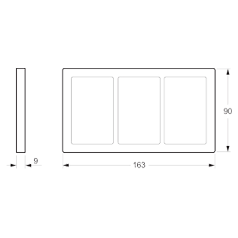 LK Fuga ramme BASE 63 3x1½m - koksgrå