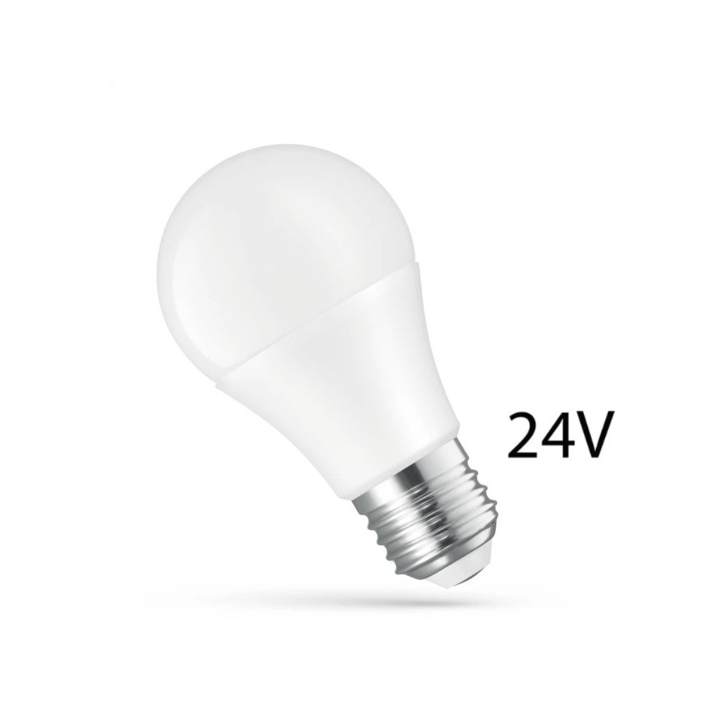 LED Pære 10W E27 - 24V AC/DC, Varm Hvid, Spectrum, 1050lm, RA80 - Energibesparende lyskilde til forskellige belysningsbehov