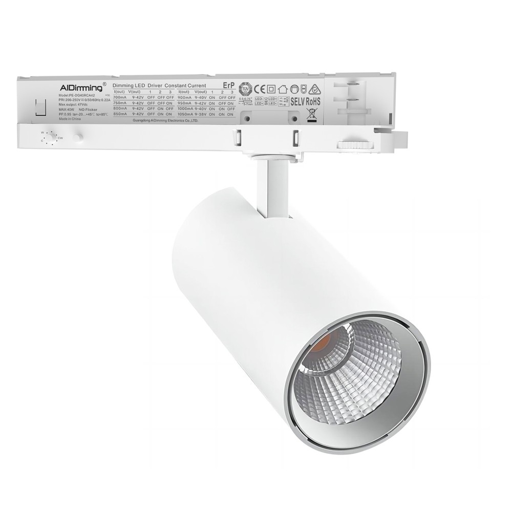 LEDlife PRO-CCT dæmpbar skinnespot 30W - Justerbar CCT + lysstyrke, 120lm/w, RA92, 3900lm, Flicker free