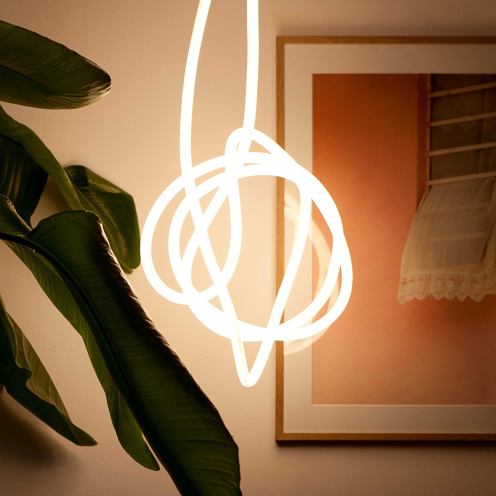 5m Varm Hvid D16 Neon Indretningssæt - 8W/m LED Strip, IP67