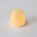 LED Kogle lys med blinkende flammeeffekt i hvid - Højde 8cm, Ø6cm, ægte stearin