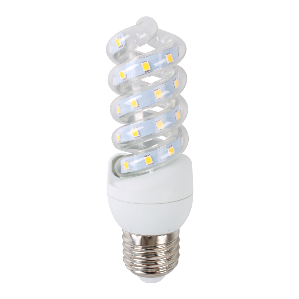LED B5 Spiral Pære, 7W, E27, 4000K, Erstatter 50W, 230V, 630lm, RA80, 3 års garanti