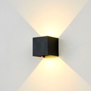 LEDlife CUBIC 6W dæmpbar sort væglampe med op/ned-lys, justerbar, inde/ude, IP65 - Inkl. lyskilde