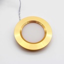 LEDlife Reco68 møbelspot indbygning i guld, Ø6,8 cm, 2,7W, 12V DC, erstatter 20W, 220lm, RA92