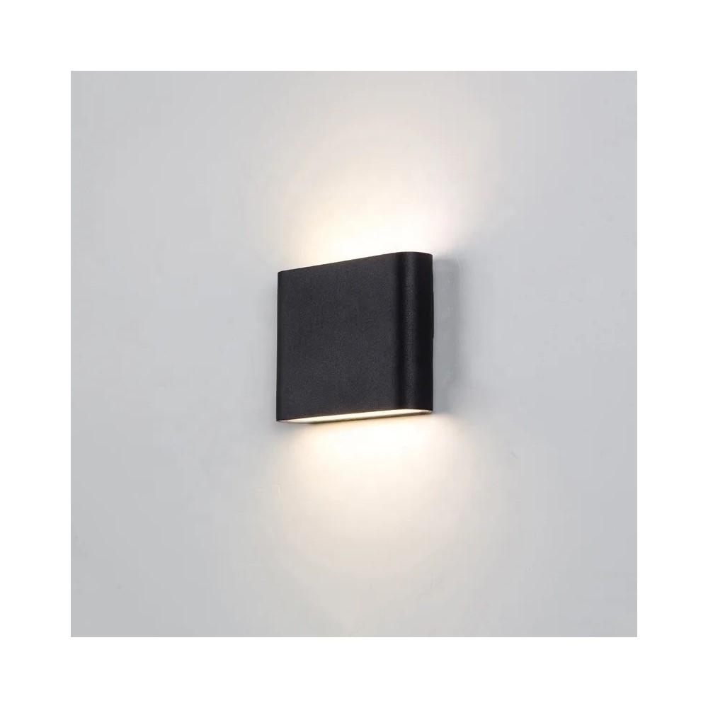 LEDlife DuoLume 8W Væglampe Sort Inkl. Lyskilde IP65 Inde/Ude 230V 650lm RA 80