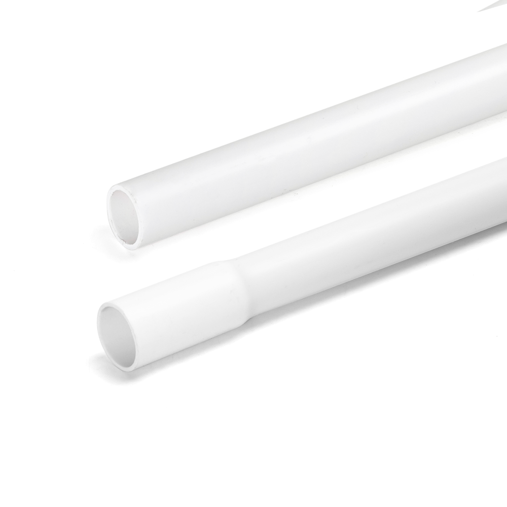 Hvid PVC Flared Elektrisk Rør - 16mm x 2m - 3 års garanti