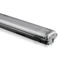 Vandtæt LED-lampe med 2x18W rør, 120cm længde, 6500K lysfarve, 3400lm, RA80, IP65 - 36W effekt