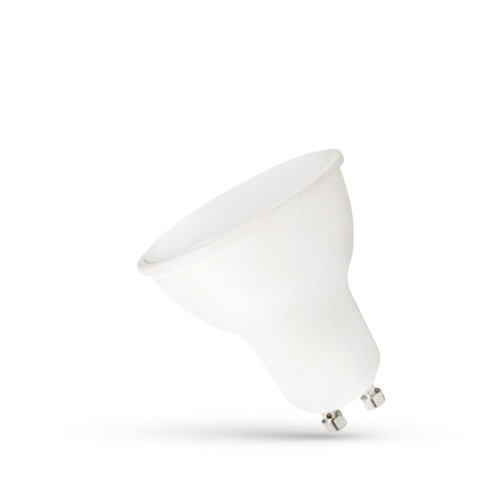 Spectrum 7,5W LED-pære GU10 230V mat hvid plastik med 710lm og RA80