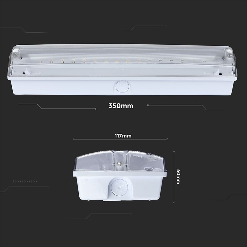 3W LED Nødbelysning, 6000K