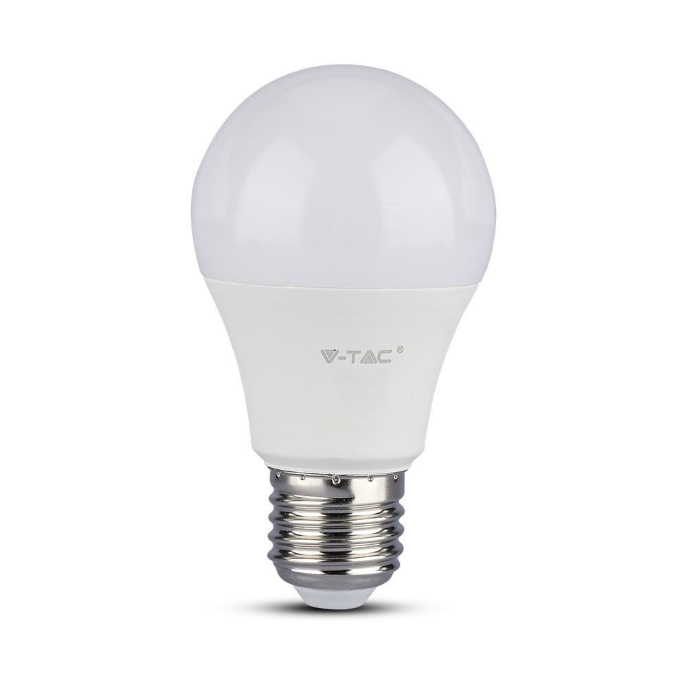V-Tac 9W LED pære - 200 grader, A60, E27, 806lm, RA80