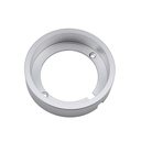 Påbygningsring i børstet stål til Reco og Cabi møbelspots, Ø6,9 cm