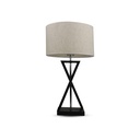 V-Tac Moderne Designer Bordlampe - Hvid/Sort, 1,5m Ledning, E27 Fatning, Uden Lyskilde (Max. 60W)