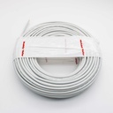 50 meter hvid downlight kabel til indbygning, 230V, 3G1,5mm2, 90 grader