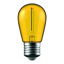 1W Gul Farvet LED Kronepære - E27 Stor Fatning, 230V, 50lm, RA80