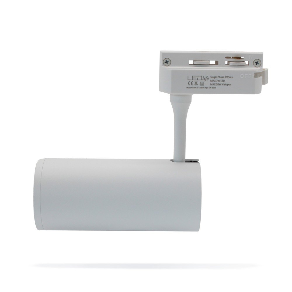 LEDlife SLIM skinnespot med GU10 fatning - Hvid, til SLIM skinner, uden lyskilde