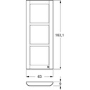 LK Fuga ramme SOFT 63 3x1m - koksgrå