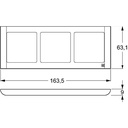 LK Fuga ramme SOFT 63 3x1m vandret - hvid