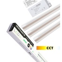 Troldtekt LED Skinnesæt 3x60 cm - CCT, Planforsænket, Akustilight inkl. fjernbetjening, ledninger og driver (19W, 24V, 1900lm, RA93, 5 års producentgaranti)