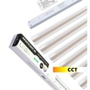 Troldtekt LED Skinnesæt 6x60 cm - CCT, Planforsænket, Akustilight inkl. fjernbetjening