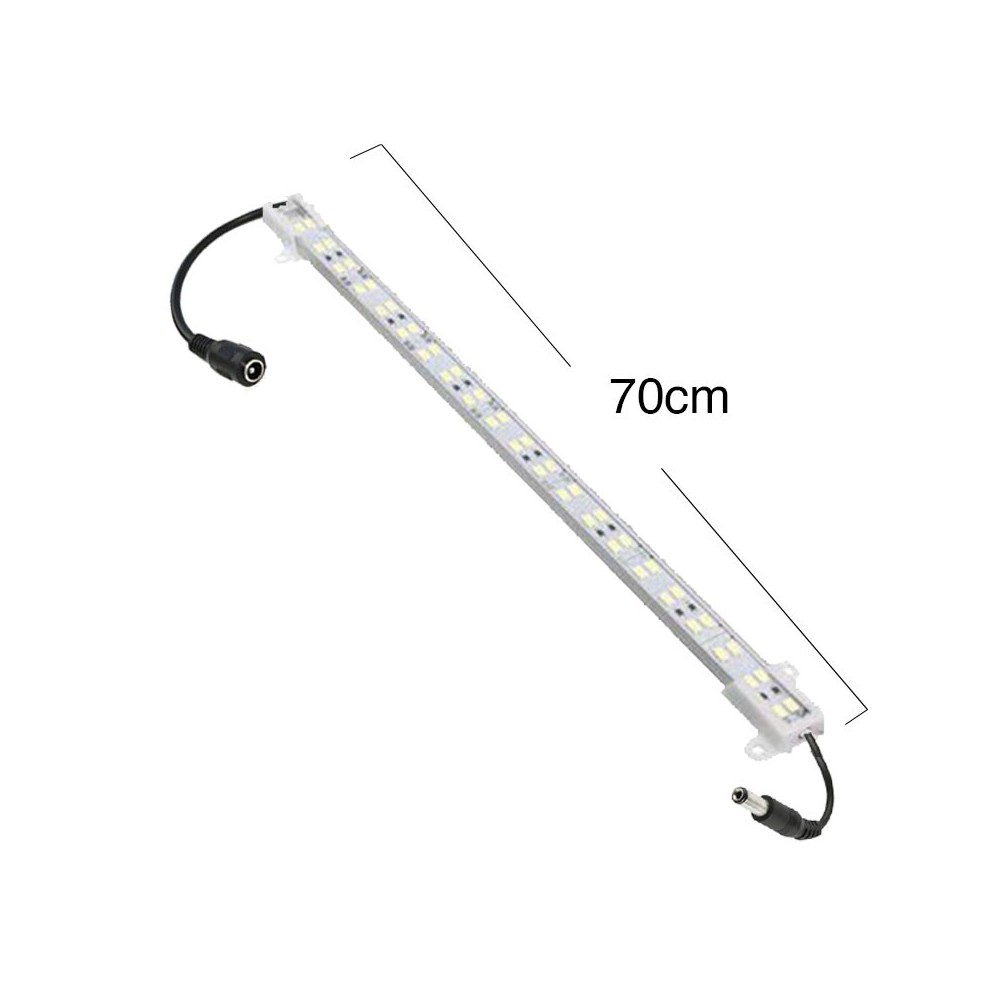 Trappe aluprofil med LED strip - 70 cm, 4W, 24V, IP65, med stik