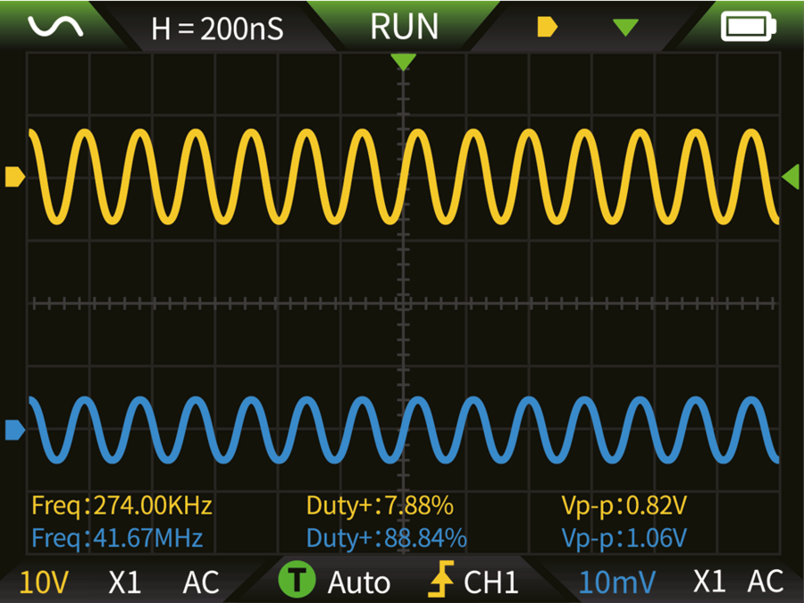 Håndholdt 3-i-1 Oscilloskop , Multimeter, Signalgenerator