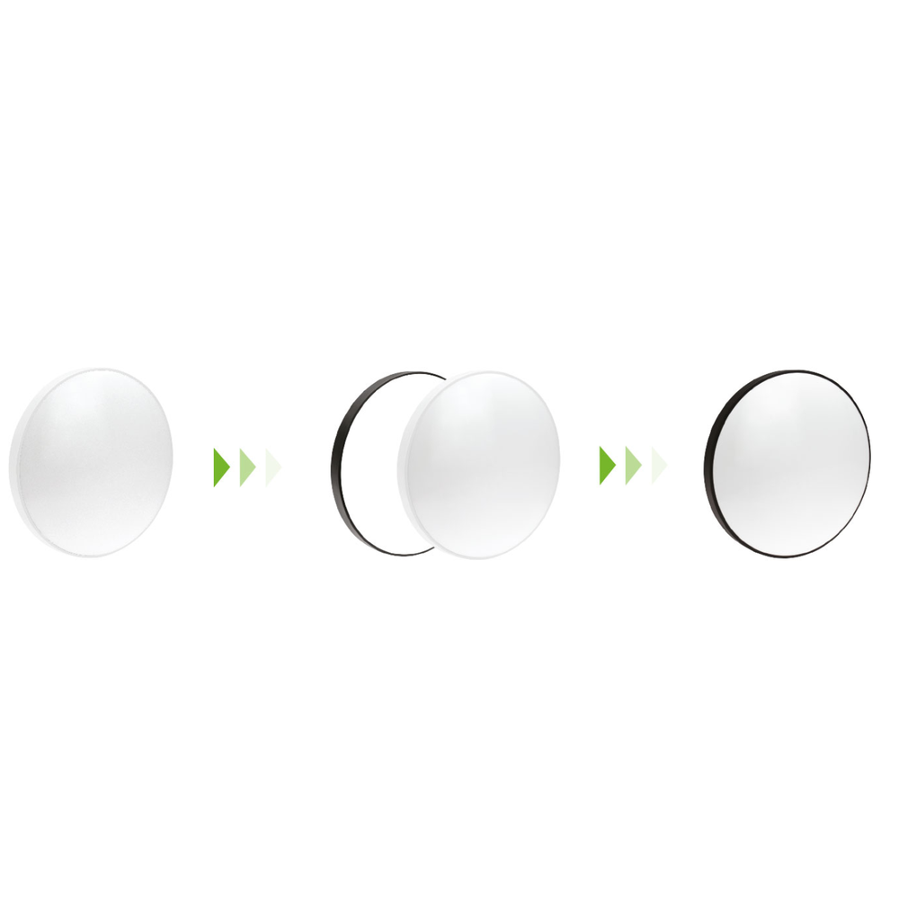 Spectrum 24W LED Loftslampe - Ø32cm, Højde: 5,2cm, Hvid Kant, Sort Ring, 3200lm, RA80, IP54