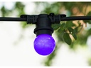 G45 LED pære - 240VAC 1W, E27 sokkel, Lilla (IP44)