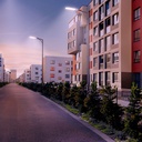 Gadebelysning STREETOS 2 100W - Neutral Hvid, 230V, IP65, Grå, Skumringssensor