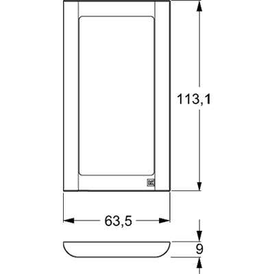 LK Fuga ramme SOFT 63 2m lodret - stålmetallic
