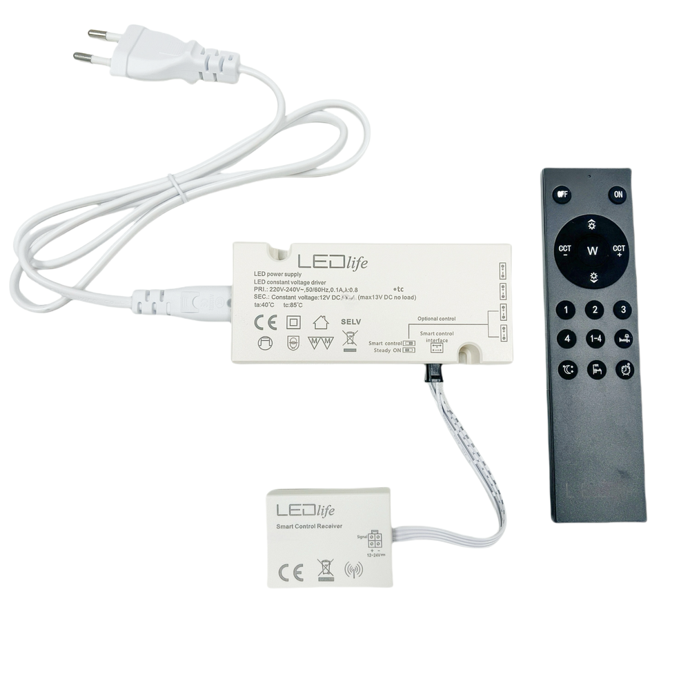LEDlife Zigbee 15W møbelspot strømforsyning til Sono og Reco møbelspot, Hue kompatibel, RF, inkl. fjernbetjening