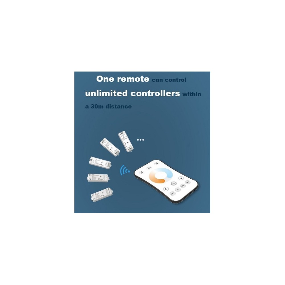 LEDlife rWave Zigbee RGB+WW controller - Kompatibel med Hue, 12V-24V (144W-288W)